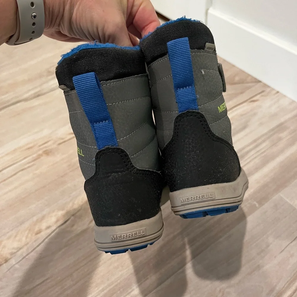 Merrell Toddler Black and Gray Winter Boots Size 11T - Picture 7 of 10